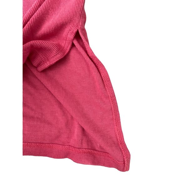 Akemi Kin‎ Anthropologie Coral Capa Fluttered V-Neck Tunic XS/S Oversized Ribbed - Picture 8 of 12